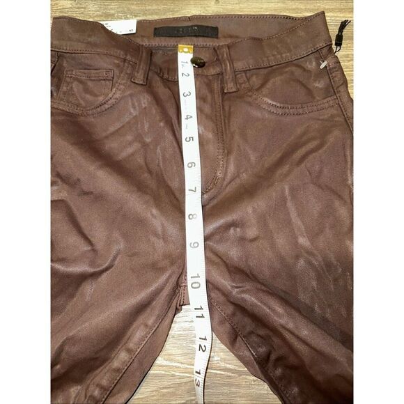 Joe's Jeans THE CHARLIE High Rise Skinny Ankle Coated Jeans in Plum - 25. 16 - Picture 10 of 12